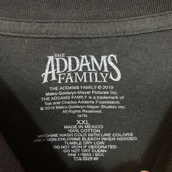 The Addams Family Portrait T-Shirt 2XL - Image 4