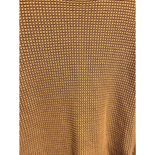 AKINI Dark Yellow Crewneck Cotton Blend Sweater With Side Zip Size M - Image 5