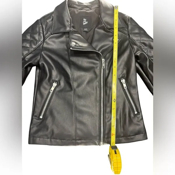 Art Class Black Cropped Moto Jacket Women’s Small Biker Streetwear Coat - Image 4