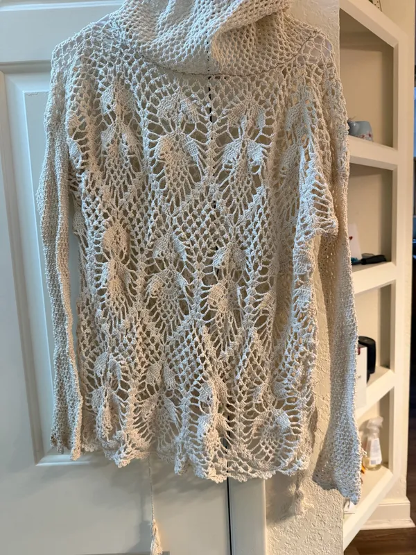 Free People crochet hooded top XS - Image 2