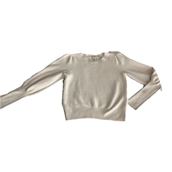 Joie Noely Wool cashmere blend Sweater Size M Puff Sleeve Textured - Image 2