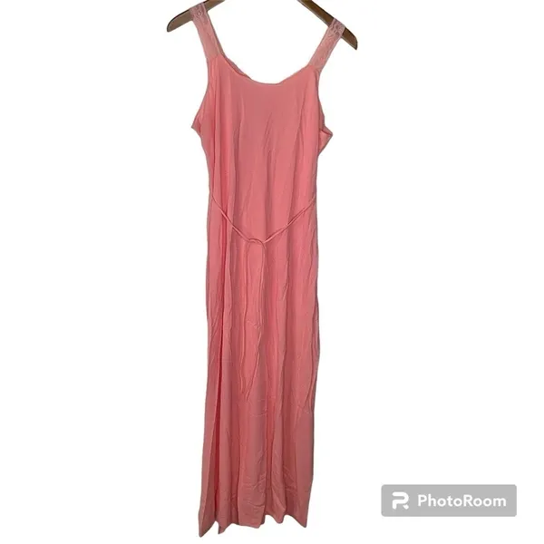 Vintage Montgomery Ward Pink Long‎ Nightgown Size Large - Image 2