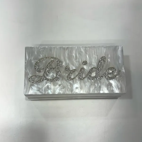 Lovers and Friends Bride Clutch Bag in Ivory Rhinestone - Image 2