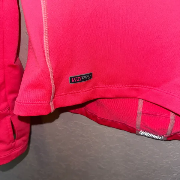 Saucony ViziPro‎ Running Top Small Pink Quarter Zip Reflective Long Sleeve - Image 3