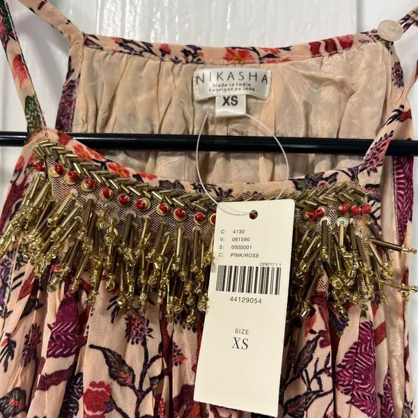 NWT Anthropologie Nikasha Beaded Bohemian Halter Maxi Dress XS - Image 6