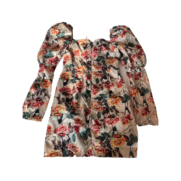 Pretty Little Thing Mini Dress 4 Multi Floral bodycon boho preppy festival NWT - Image 6