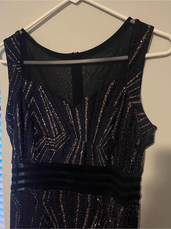 Enfocus Studio Black Sequin Mesh Maxi Dress - Image 2