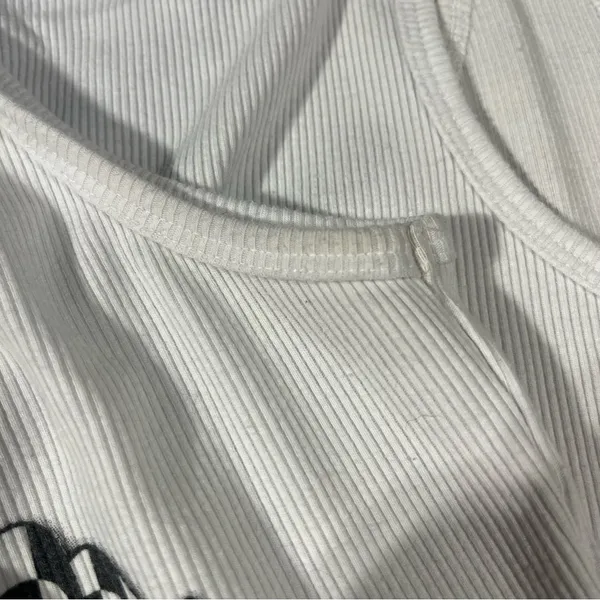 Forever 21 Mustang White Tank Crop Top; Small - Image 10