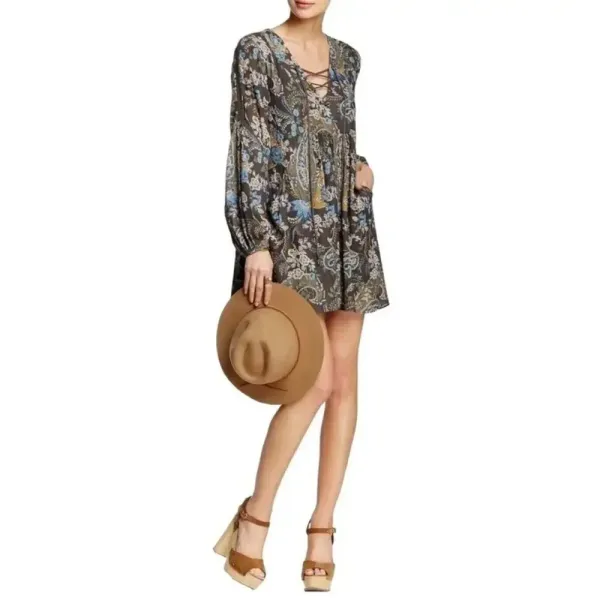 FREE PEOPLE Rain or Shine Paisley‎ Tunic size Small - Image 9