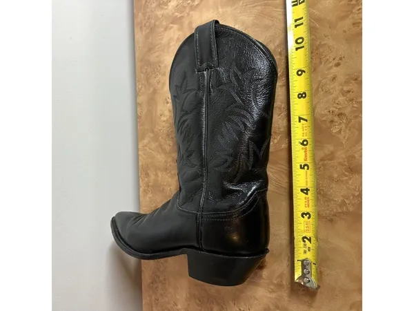 Justin Boots L4903 Black Leather Western Cowboy Boots USA Women's 6.5 B - Image 9