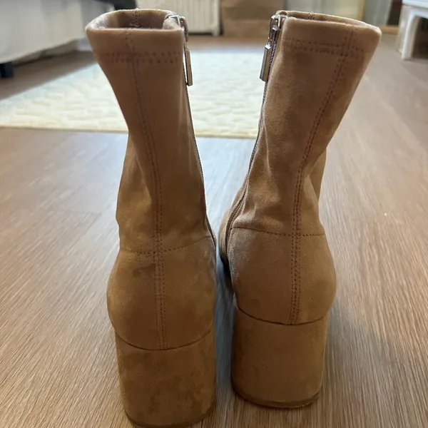 a new day Tan Suede Heeled Boots - Image 4