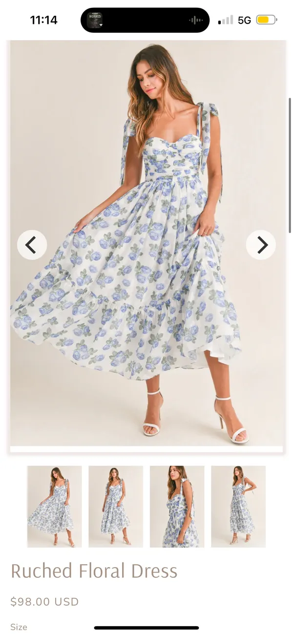 Petal & Pup Midi Dress Floral - Image 2