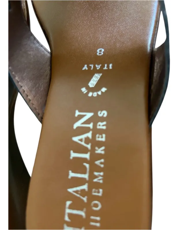 Italian Shoemakers Women's Metallic Zane Flowered Wedge Sandals NIB Size 8 - Image 4