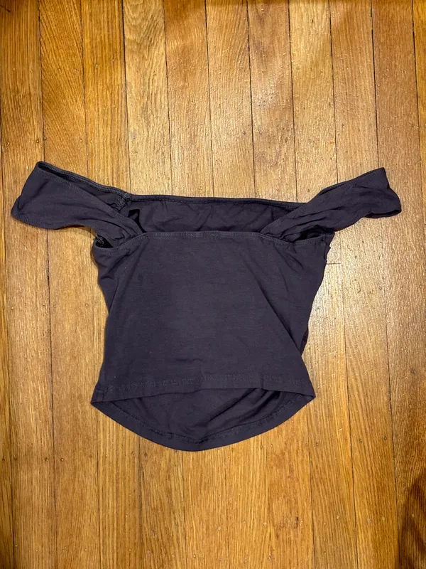 Princess Polly Grey Off the Shoulder Top - Image 4