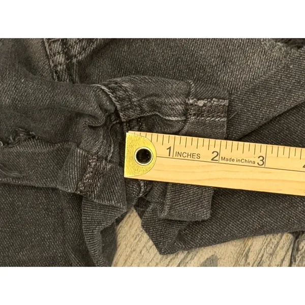 We The Free Free People Distressed Denim Shorts Washed‎ Black Size 31 Button Fly - Image 8
