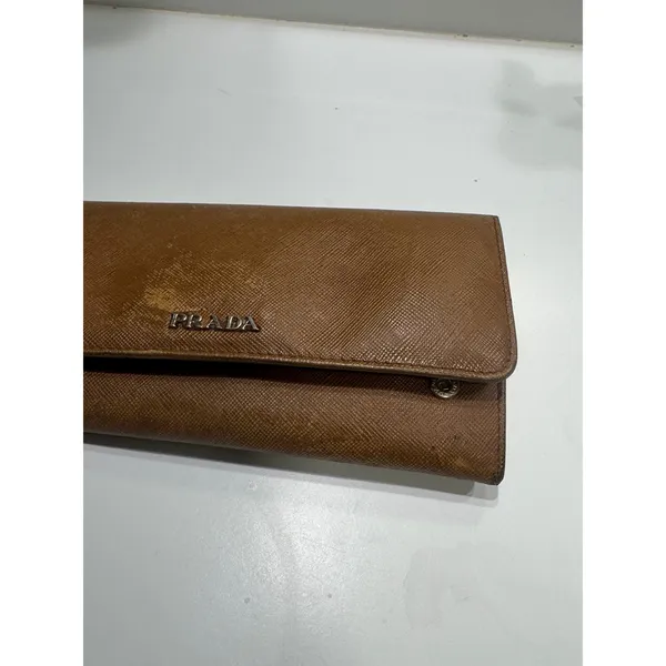 Prada Brown Leather wallet - Image 8