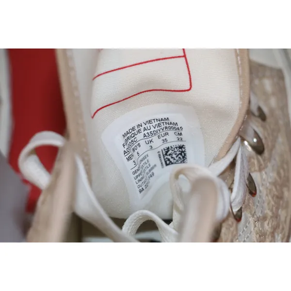 Converse Crochet Off-White & Beige Chuck 70 Hi Sneakers - Image 8