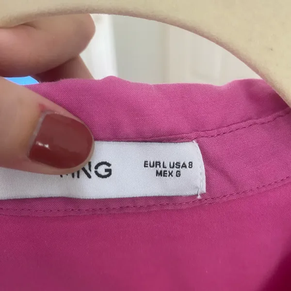 Mango Pink Sleeveless Button-Up Blouse - Image 5
