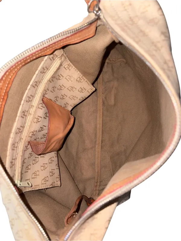 Dooney & Bourke Monogram DB Hobo Shoulder Bag - Neutral - Image 5