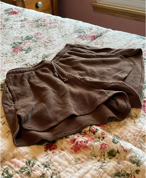 John Galt Brown Waffle Shorts - Image 4