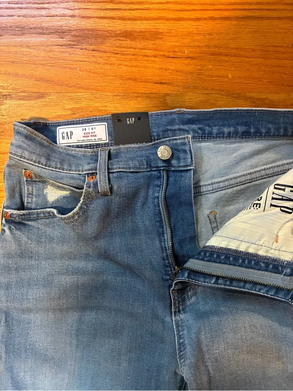 Gap Kick Fit High Rise Denim Slim Stretch Jeans Blue Women's Size 28/6 Short NWT - Image 5