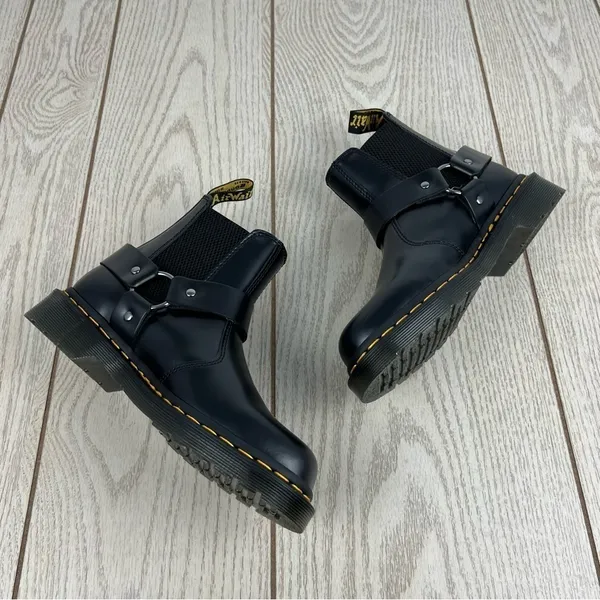 Dr. Marten's Wincox Smooth Leather Buckle Boots EU 37/L 6/M 5 Black $180 - Image 6
