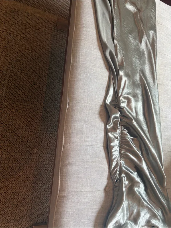 Sachin & Babi Sage Green Satin Scrunch Maxi Dress Size 0 - Image 4