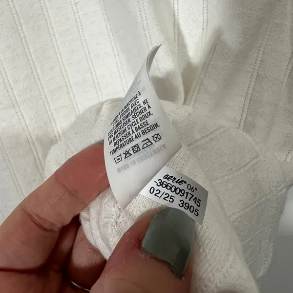 Aerie Knit Baby Tee in White Size XL - Image 7