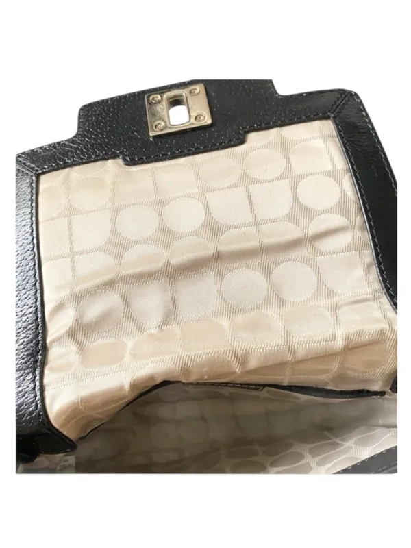 Kate Spade  Iconic Turnlock Gold Chain Handle Mini Bag Handbag  Black Leather - Image 10