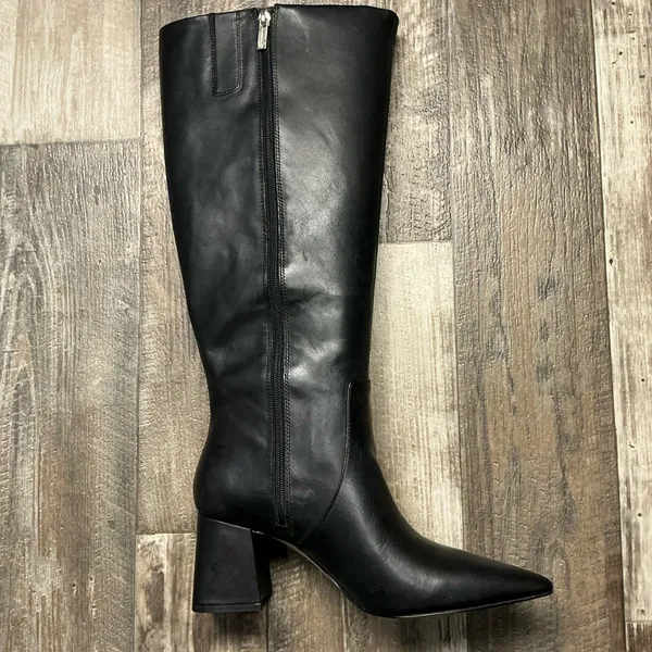 Jessica Simpson Black Knee-High Leather Women's Boot Size 9.5 Wide Calf - Image 13