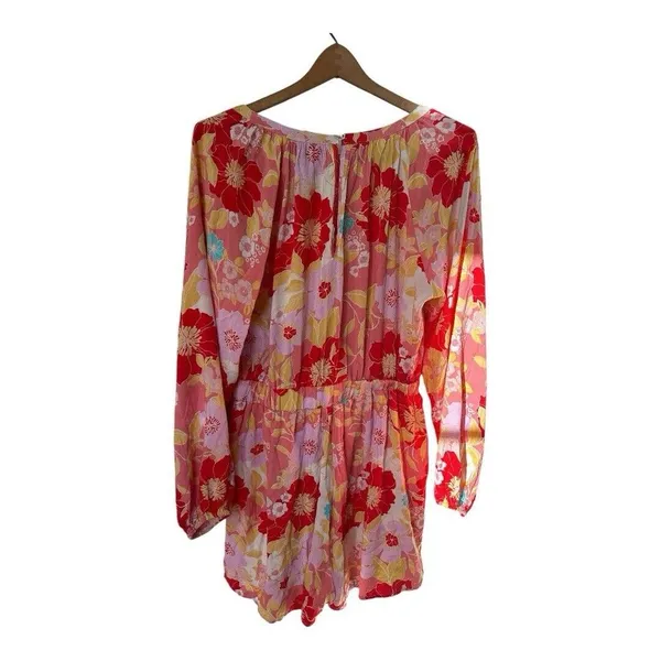 Emily Wonder Floral Long‎ Sleeve Romper, Large Cruise Wear - Image 4