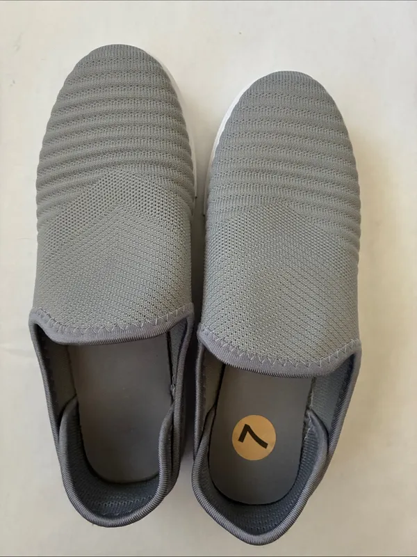 Women’s Danskin Slip-On Knit Casual Shoes - Gray - Image 4
