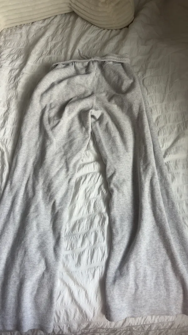 Brandy Melville Waffle Knit Sweatpants Anastasia grey - Image 3