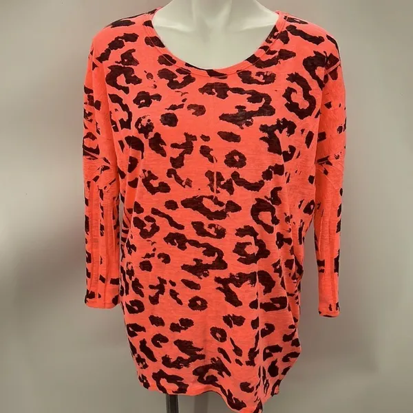Silvergate animal print hi lo top Orange Size L - Image 2