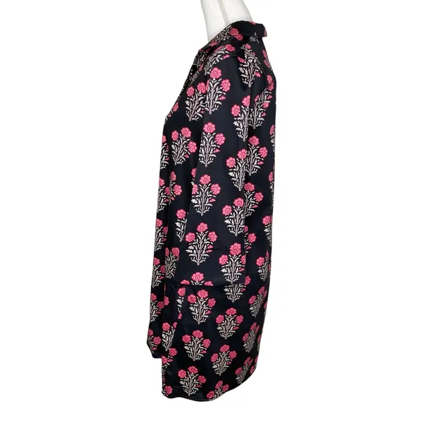 Tuckernuck Megan Black Pink Dahlia Floral Shift Mini Dress Size S - Image 3
