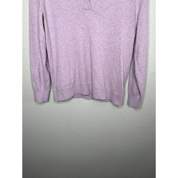 J.Crew Womens Purple Polo Sweater With Cashmere Size S - Image 6