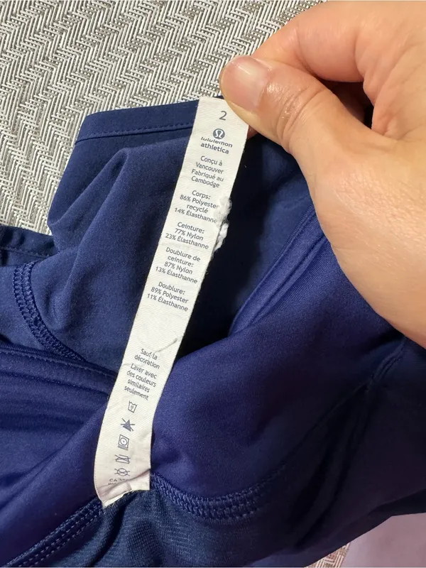 Lululemon Athletica Navy Blue Workout Athletic Shorts Size 2 - Image 5