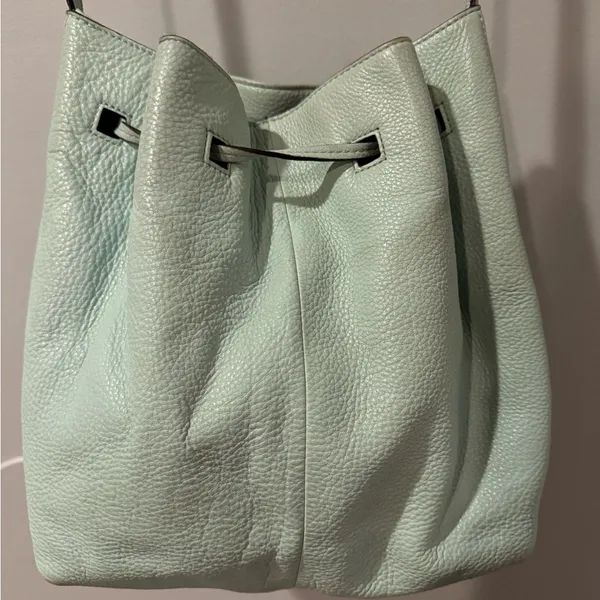 KATE SPADE Grey Street Tiny Cooper Turquoise Leather Crossbody Bucket‎ Bag - Image 7