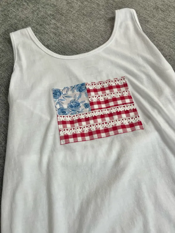 usa flag tank top White Size s - Image 2