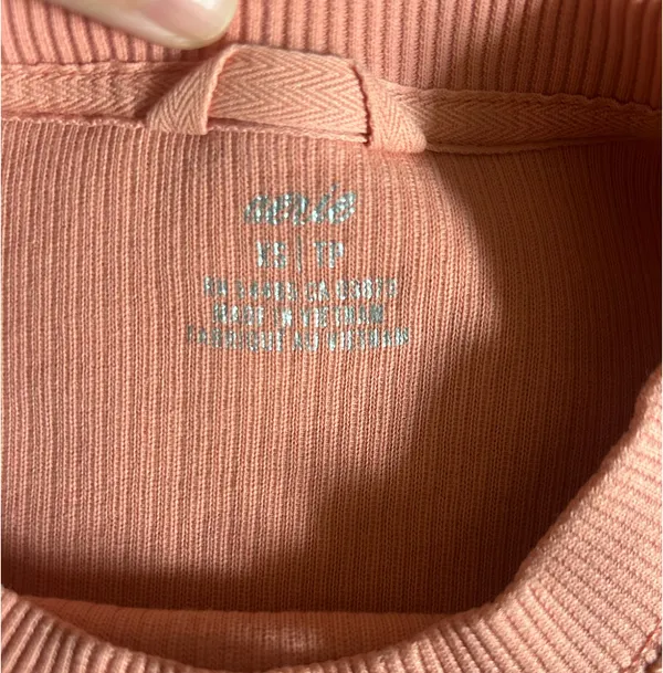 Aerie Coral Crewneck Ribbed Sweater Cropped Oversized Pullover - Image 5