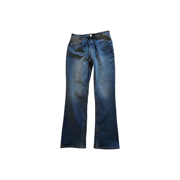 FRYE Jeans Womens Size 4 Blue Denim Straight Leg Mid Rise Medium Wash Preppy - Image 2