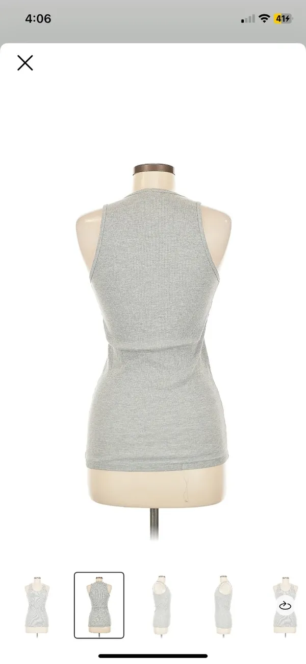 Gray American Apparel Tank  - Image 2