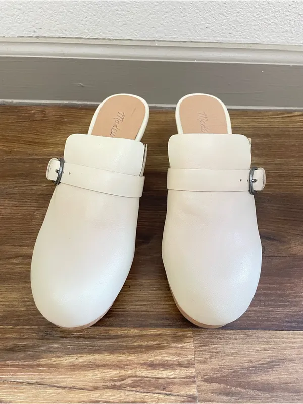 Madewell‎ Bone The Monique Buckle Clog Size 7.5 - Image 2