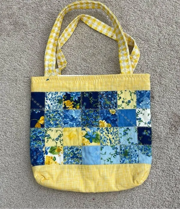 vintage quilted tote bag NWT - Image 3