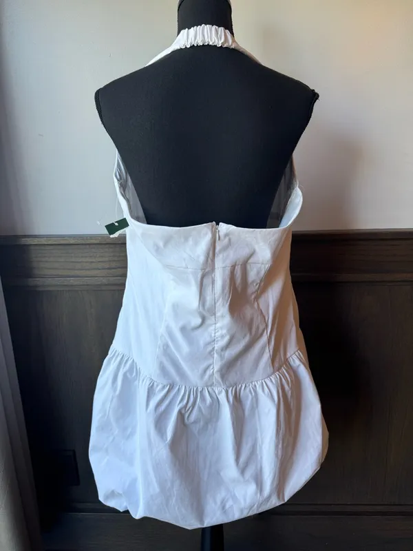 wild fable White Halter Babydoll Mini Dress XL NWT - Image 5