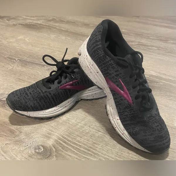 Brooks Signal Running Shoes Women’s 7.5 Gray Purple Athletic Sneakers - Image 3