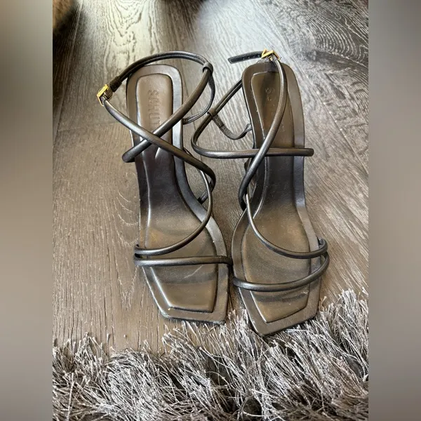 SCHUTZ Elegant Black Strappy Heels - Image 2