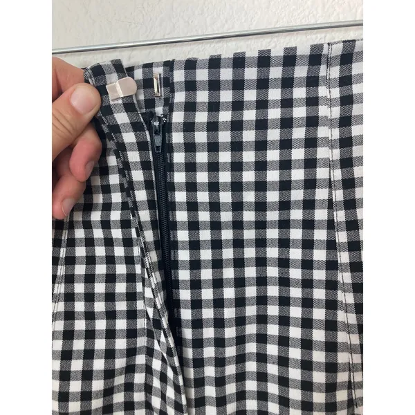 Zara Buffalo Plaid Casual Retro Business Casual Black White Straight Taper Pants - Image 3