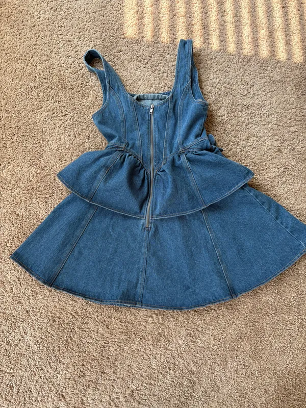 VICI Denim rose dress - Image 5