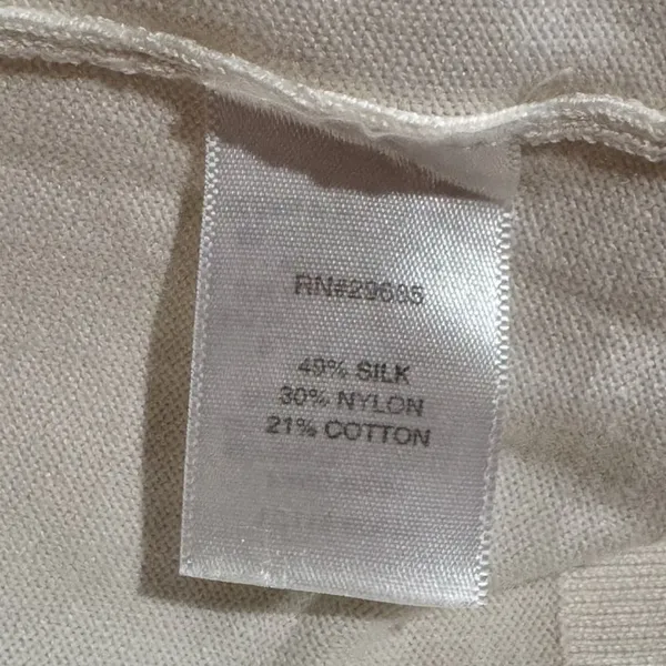 Pendleton Ivory Silk Blend Button Up Cardigan Sweater Women’s Small - Image 3